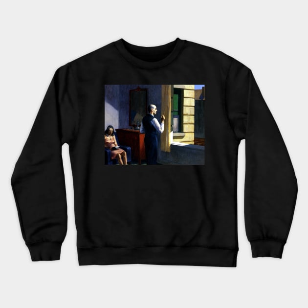 High Resolution Edward Hopper Hotel By The Railroad 1952 Crewneck Sweatshirt by tiokvadrat